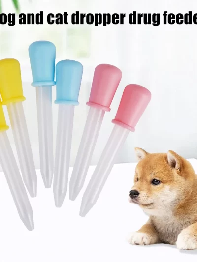 5pcs 5ml Small Silicone Plastic Pipette Dropper Feeding Medicine Pipette Dropper Feeding Medicine for Cat Dog Small Pet Feeder