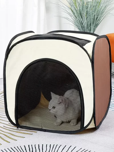 Hair Care and Drying Box for Both Cats and Dogs Double-opening Design Breathable Mesh Fabric