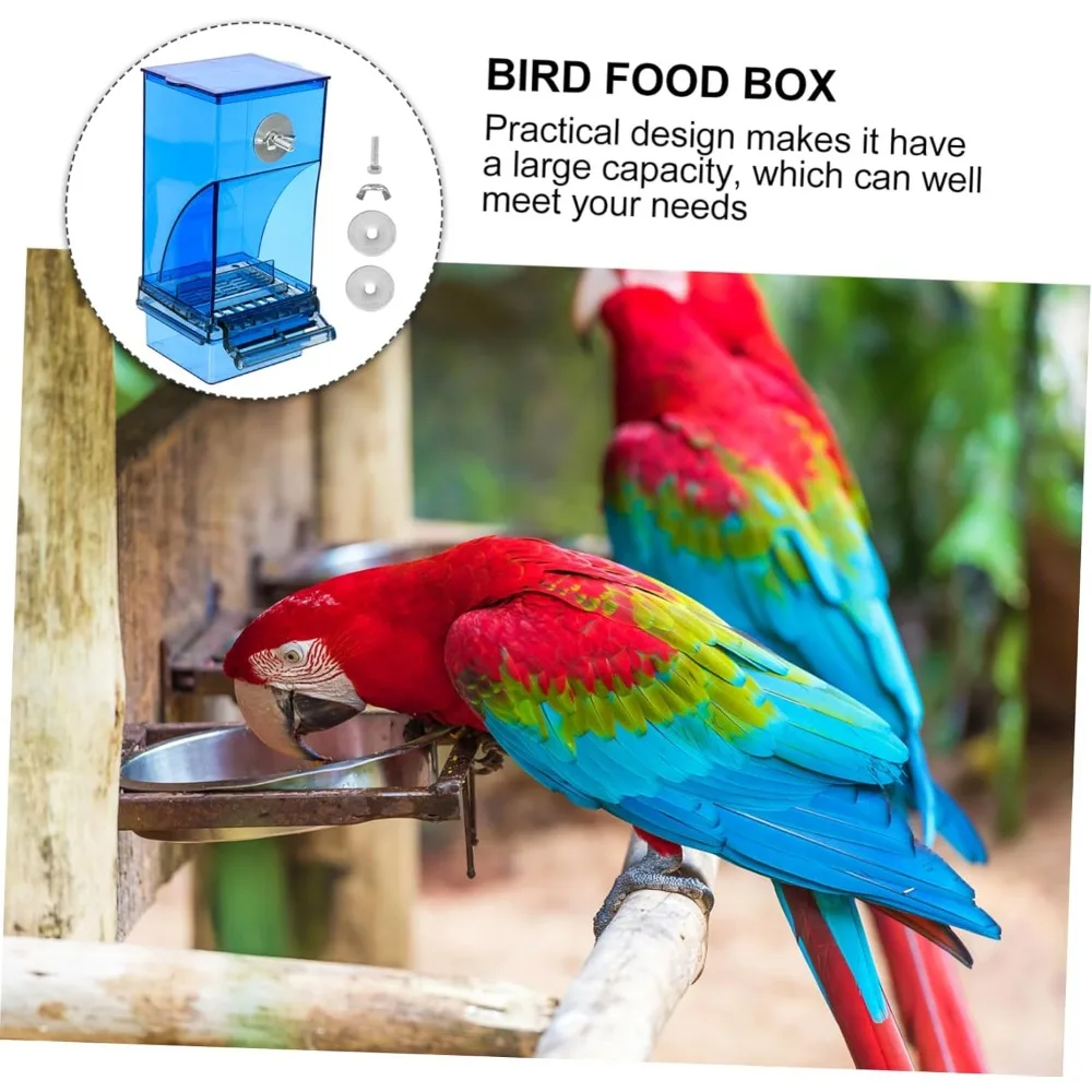 Bird feeder parrot feeder parrot automatic feeder spill-proof and splash-proof automatic feeder Bird food box - Image 4