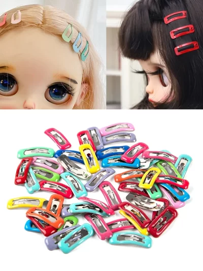 10Pcs/set 2cm Mini Cute Hair Clip Children Side Clip Baby Hair Accessories Pet BB Clip Small Doll Cat Dog Hairpin