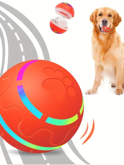 1pc Interactive Pet Ball for Dogs - Automatic LED Flashing Motion Toy, Perfect for Playtime & Exercise, Ideal for Indoor & Outdo