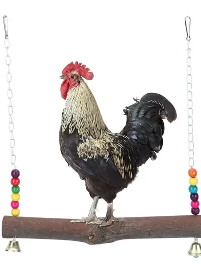 Cage Swing Natural Wood Non-Toxic Durable Macaw Bird for home Bedroom Decor With Hooks