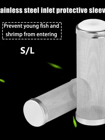 Fish Tank Filter Stainless Steel Inlet Case Mesh Shrimp Nets Special Cylinder Filters Inflow Inlet Protect Aquarium Accessories