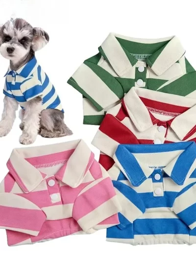 Pet Dog Clothes for Small Medium Dogs Pet Dog Polo Shirt Fashion Puppy Clothes Dogs Cats T-Shirt Pet Supplies