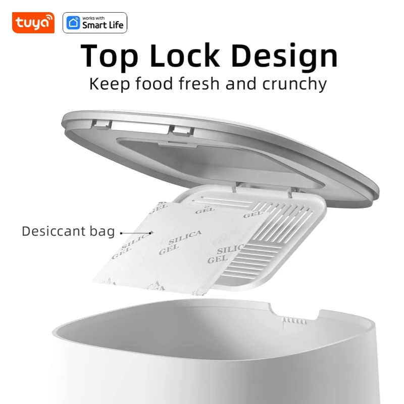 4L Automatic Pet Feeder for1/2Cats,WiFi Smart Feed Automatic Pet Feeder for Cats& Dogs,Timed Pet Food Dispenser with APP Control - Image 5