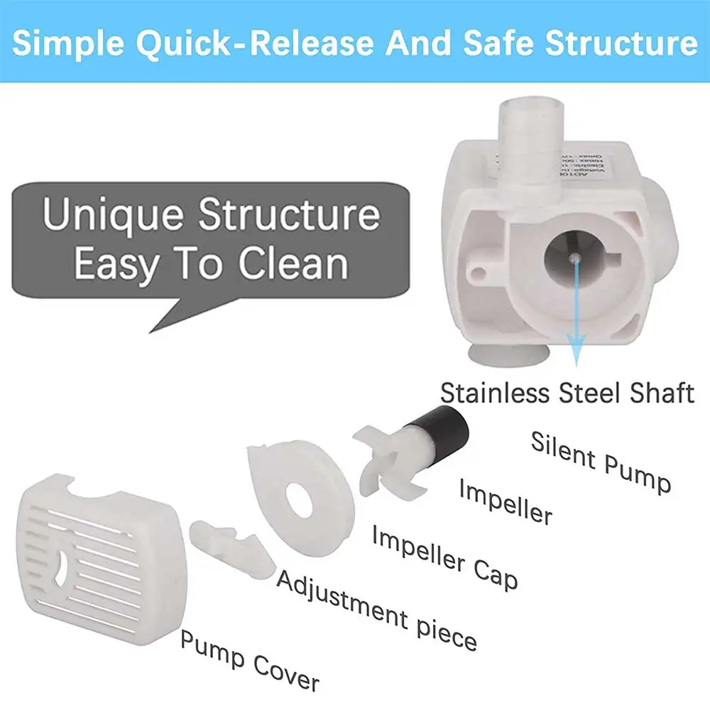 Water Pump Pet Cat Water Fountain Anti-dry Burning Motor Replacement for Cat Flowers Drinking Bowl Water Dispenser Pet Products - Image 2