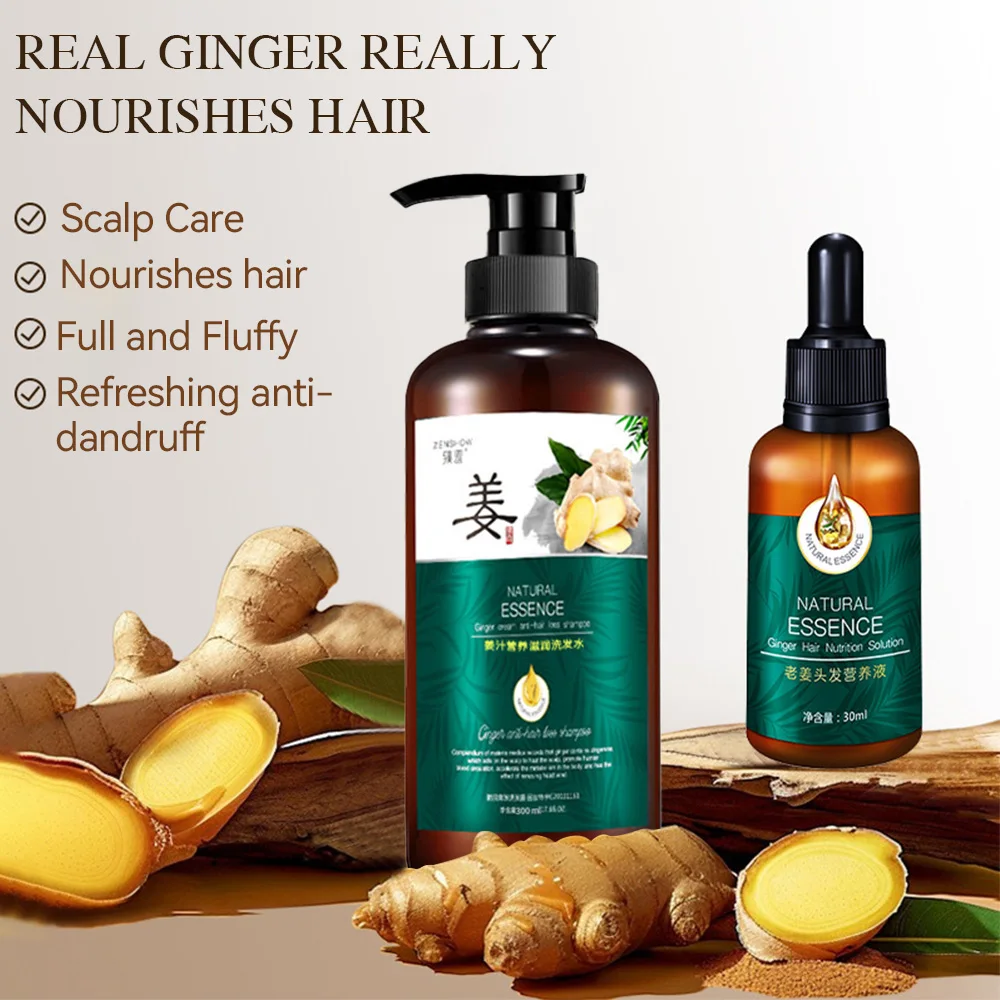 Silky Supple Shampoo Hair Oil Ginger Essence Natural Extract Smooth Mild Formula Itch Protect Moisturizes Nourishes Clears 500ml - Image 4