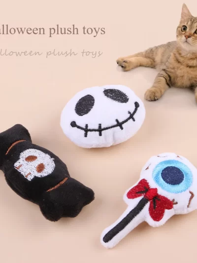 Halloween Cat Fun Pet Toys Small Accessories Halloween Plush Candy Small Pet Supplies