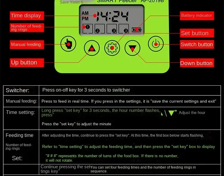 Automatic Fish Tank Feeder Intelligent Timing Feeder Aquarium Goldfish Feeder Large Capacity Fish Aquarium Feeding Apparatus - Image 10