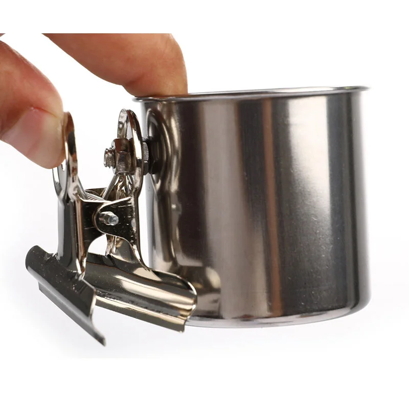 Stainless Steel Birds Parrot Feeder Round Aviary Pet Food Water Feeding Bowl - Image 9