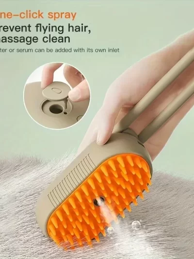 Pet Cleaning Spray Comb, Pet Undercoat Hair Removal Slicker Brush For Dog And Cat Grooming Tool