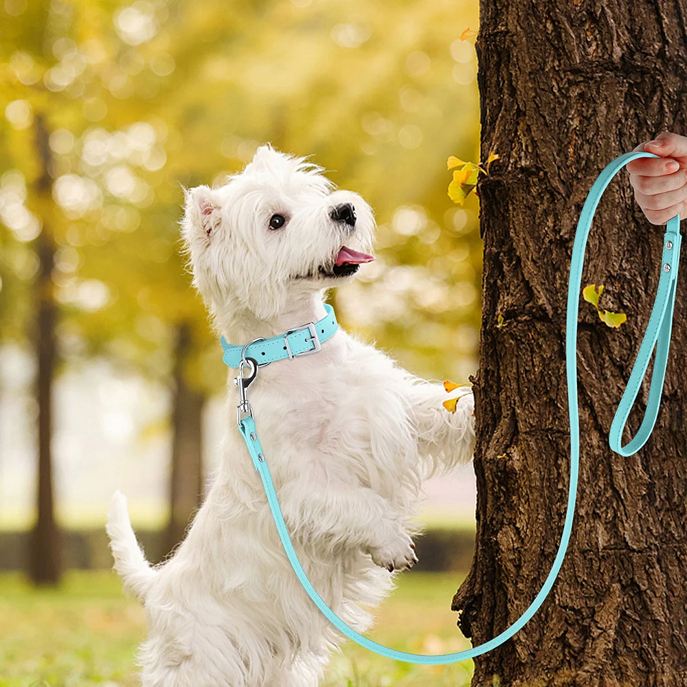 120cm PU Leather Dog Leash Soft 4ft Leather Dog Leash Pet Walking Training Leads Durable for Small Medium Dogs Pitbull Chihuahua - Image 15