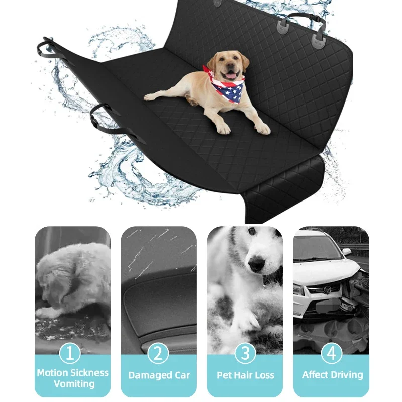 Waterproof Dog Car Seat Cover Pet Travel Carrier Hammock Rear Back Protector Mat Safety Pad for Dogs - Image 3