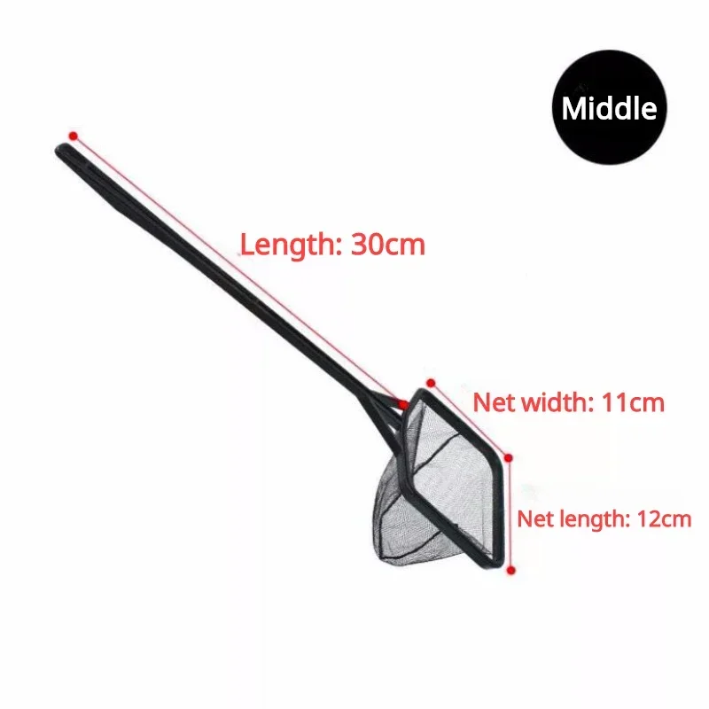 41cmx12cm Portable Long Handle Square Aquarium Fish Tank Fishing Net Landing Net Fish Floating Objects Cleaning Tools - Image 2