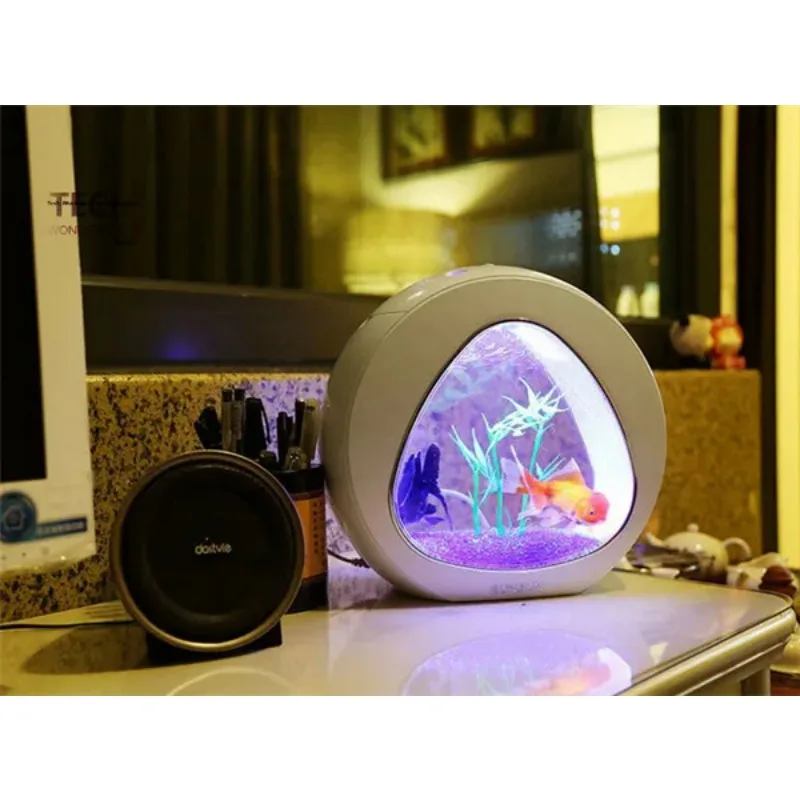 SUNSUN acrylic aquarium ecology fish tank office desktop creative aquarium integration filter LED light system YA-02 big size - Image 4