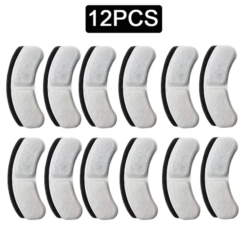 B59B-Cat Dog Feeding And Watering Supplies 12Pcs Cat Water Fountain Filters Pet Water Dispenser Cartridge Replacement Parts - Image 5