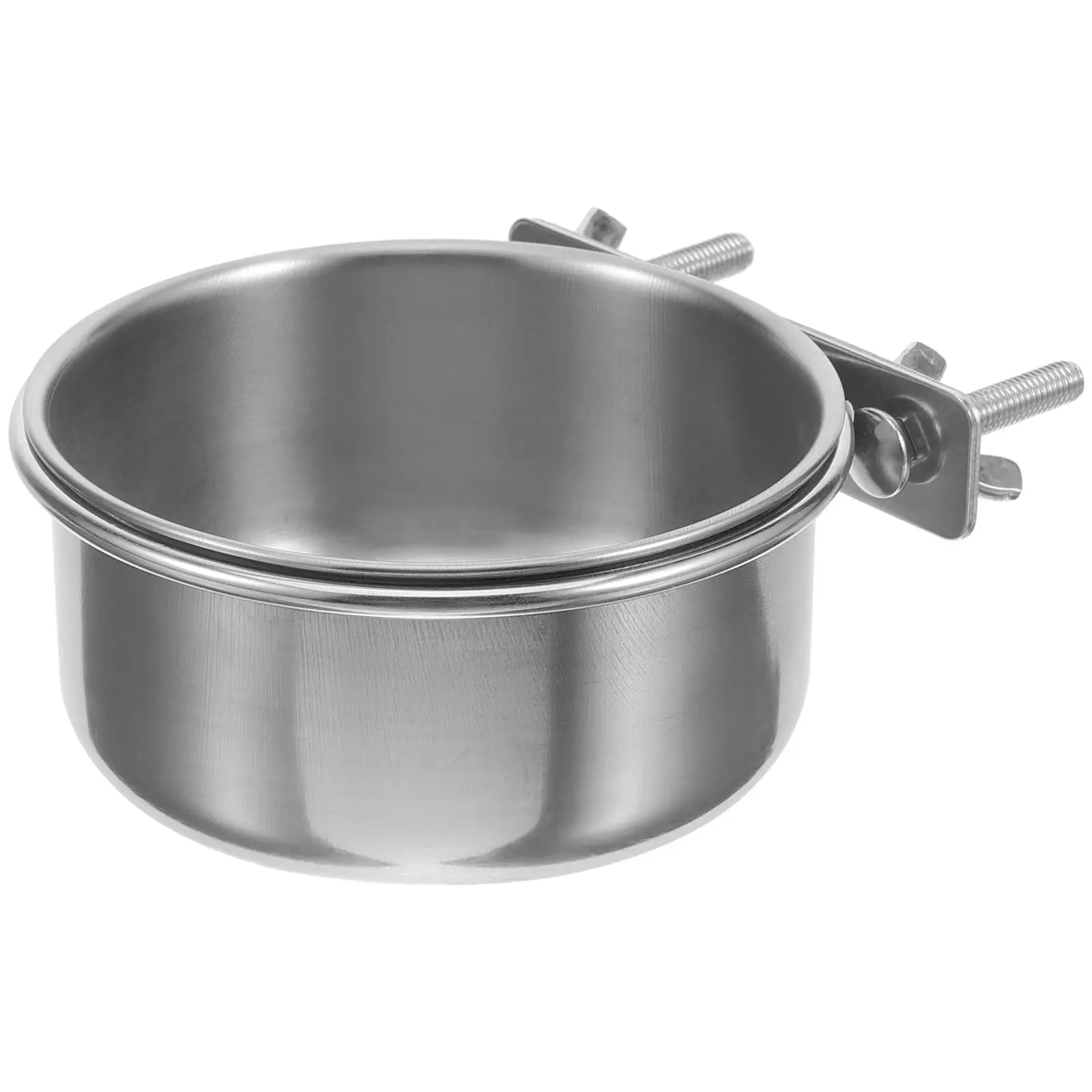 1Pc Stainless Steel Bird Food Bowl Double Screw Parrot Feeder Cage Accessories Water Feeder Pet Products Bird Feeders For Cage - Image 3