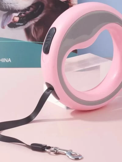 Automatic Retractable Dog Leash 98.43in Pet Lead for Small Medium Dogs, Shock Absorbent Puppy Training Leash with Lock Button