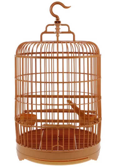 Round Plastic Bird Cage 25CM for Parakeet Parrot Pet Birdcage with Standing Pole Suitable for Cockatiel Budgie Bird Nest aviary