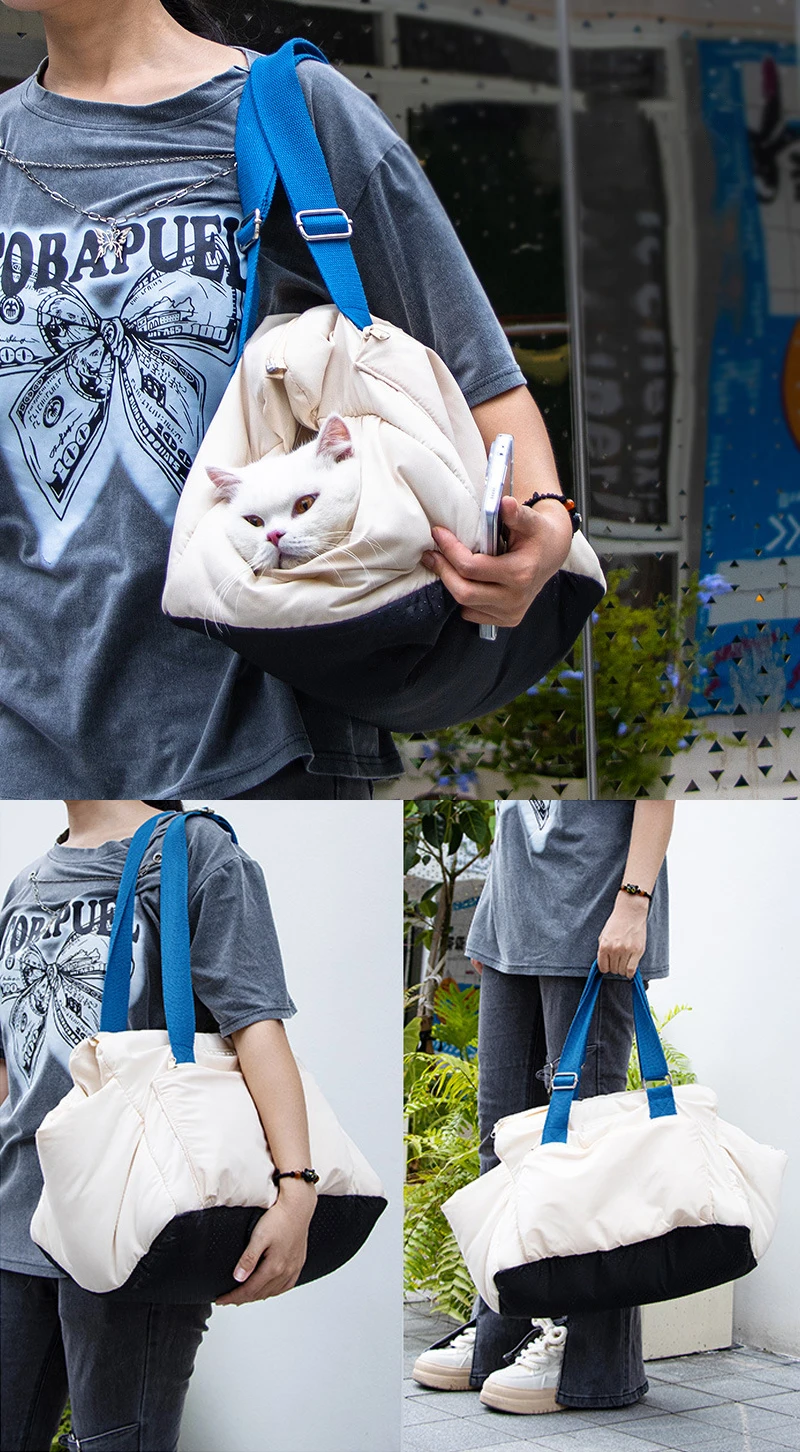 Warm Pet Bag Loose And Thick Comfortable Easy To Clean Pet Travel Bag Pet Cat Supplies Suitable for Small Dogs Pet Shoulder Bag - Image 10