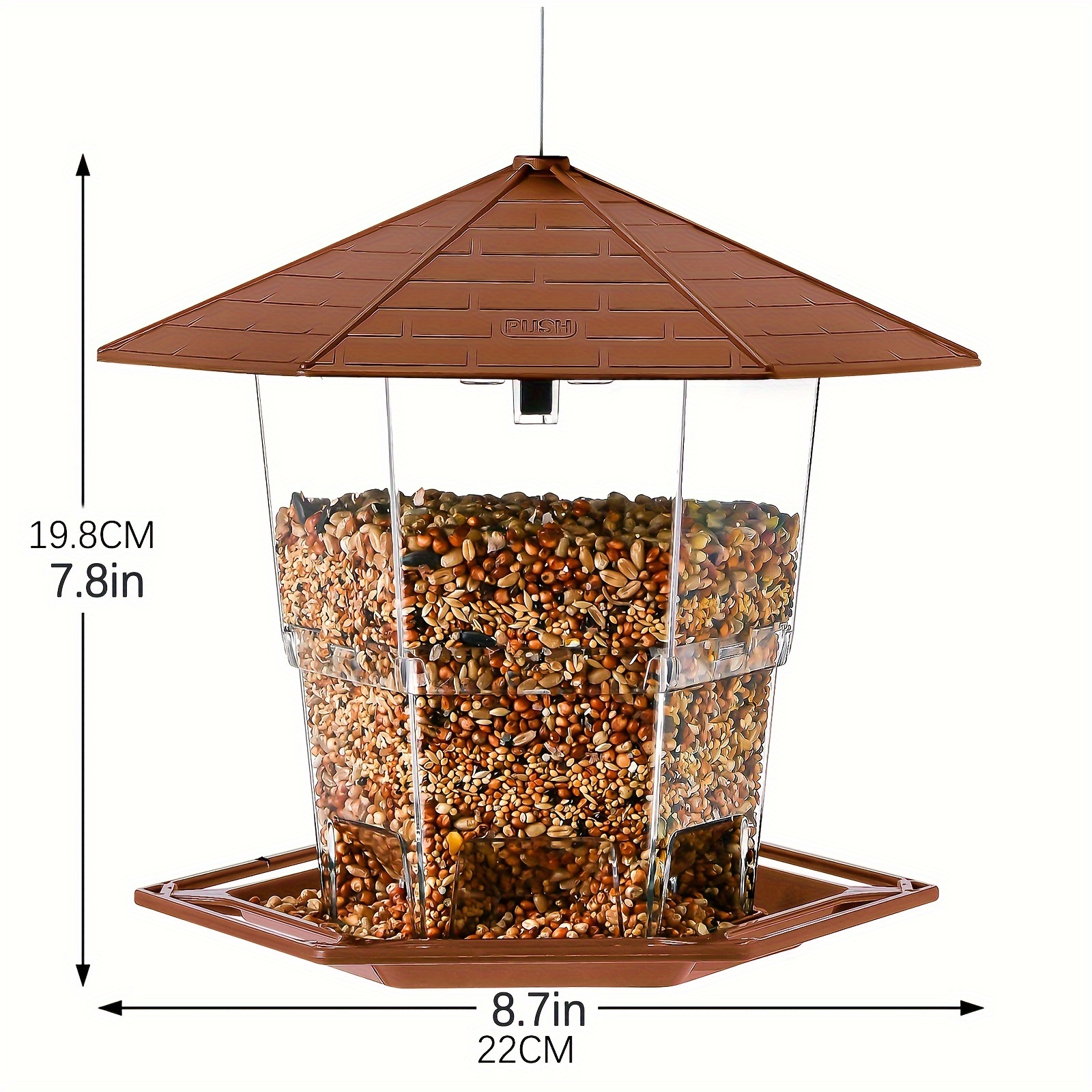 1pc Bird Feeders For Outside, With A Latch Feature Bird Feeder, Retractable Bird Feeder, Wild Bird Seed For Outside Feeder Garden Decoration Yard Art For Bird Watchers - Image 4