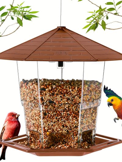 1pc Bird Feeders For Outside, With A Latch Feature Bird Feeder, Retractable Bird Feeder, Wild Bird Seed For Outside Feeder Garden Decoration Yard Art For Bird Watchers