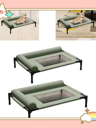 Elevated Pet Bed Durability Practical with Pillow for Small Pets Dogs Kitten Cat Dog Bed Dog Cat Bed Portable