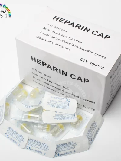 Disposable Heparin Cap IV Cannula Heparin Caps for Pet Animals Dog Cat Veterinary Supplies