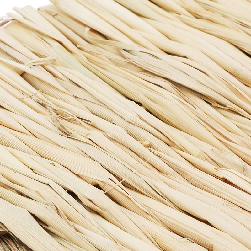 Rabbits Bunny Grass Mat Small Animal Woven Hay Mat Natural Straw Bedding Resting Cage Mat For Guinea Pig Chinchilla Hamster Rat - Image 13