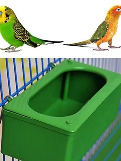 Hot Sale Plastic Green Food Water Bowl Cups Parrot Bird Pigeons Cage Cup Feeder Feeding Parrot Supplies