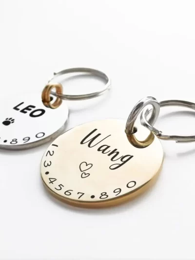 Personalized Pet Cat Dog ID Tag Collar Accessories MW001 Custom Engraved Necklace Chain Charm Supplies For Dog Tag Name Products
