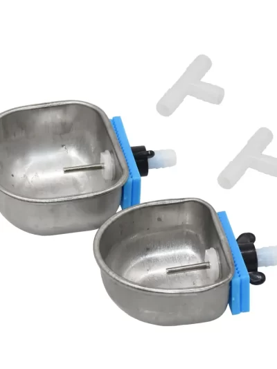 Stainless Steel Rabbit Water Bowl Farm Rabbit Automatic Drinker Rabbit cage fix cup Raising Fox Mink Drinking Bowl 1 Pc