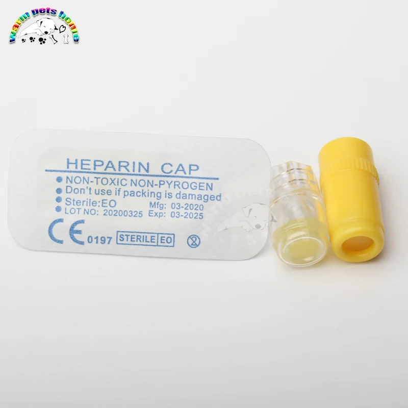 Disposable Heparin Cap IV Cannula Heparin Caps for Pet Animals Dog Cat Veterinary Supplies - Image 5