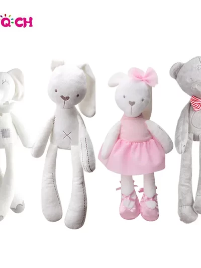 New Style Plush Stuffed Cute Appease Rabbit Bear Animal Toys Infant Baby Comfort Dolls For Children Kids Birthday Pretty Gift