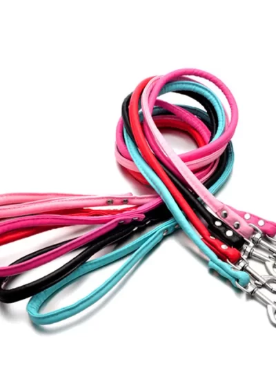 Pet Cat Puppy Dogs Leash Long Smooth PU Leather Leashes Solid Dog Walker Dog Pet Accessories with 5 Color