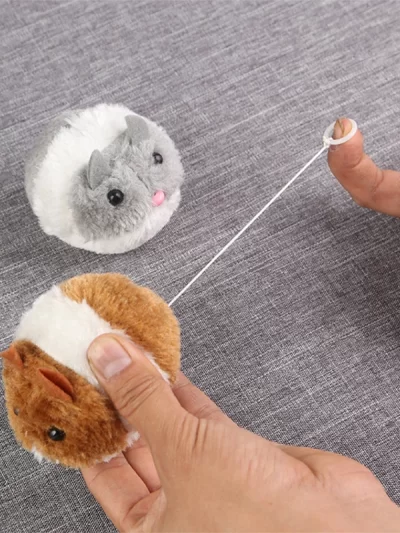 Cute Mouse Cat Toys Cat Supplies Plush Toy Shake Movement Mouse Pet Kitten Funny Plush Little Mouse Interactive Cat Toys