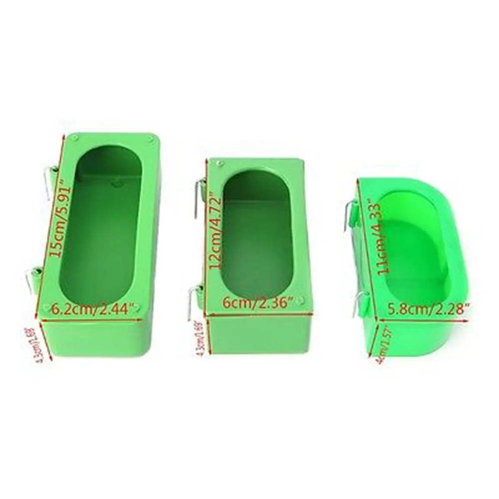 Hot Sale Plastic Green Food Water Bowl Cups Parrot Bird Pigeons Cage Cup Feeder Feeding Parrot Supplies - Image 2