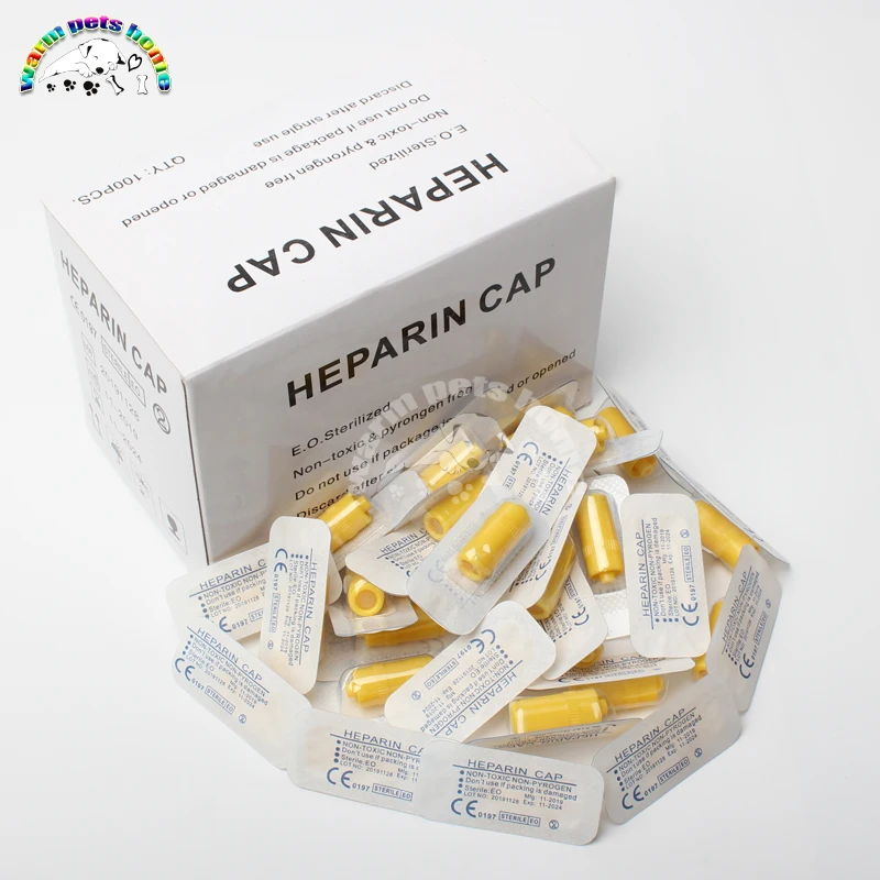 Disposable Heparin Cap IV Cannula Heparin Caps for Pet Animals Dog Cat Veterinary Supplies - Image 8