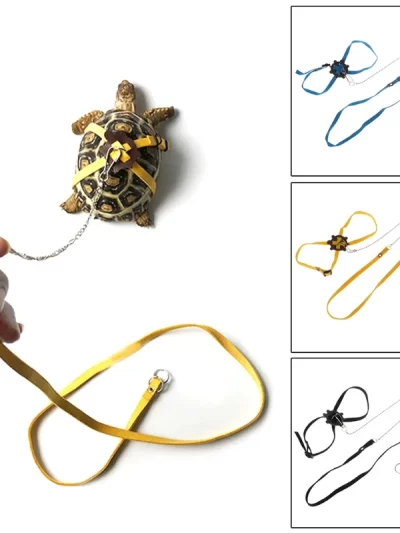 Pet Harness Reptile Leash Turtle Lizard Adjustable Outdoor Training Soft Strap Tortoise Reptile Adjustable Leashes