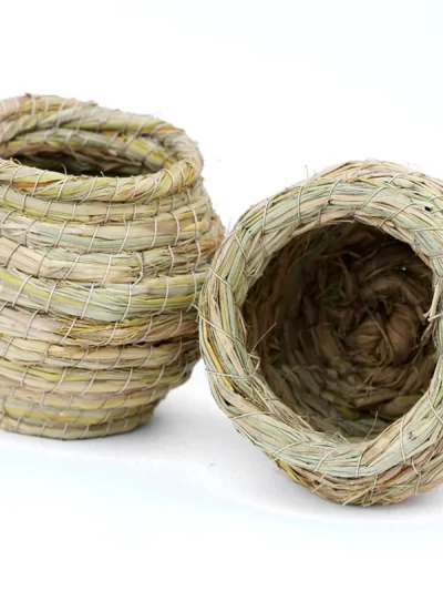 Handmade Straw Bird Nest Parrot  Warm Pet Bedroom Courtyard Bird Cages Adornment