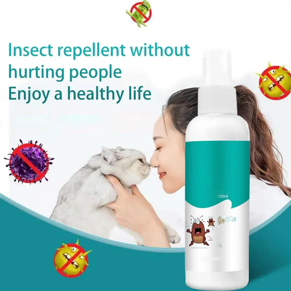100ml Pet Expel Fleas Lice Treatments Spray Quick And Handy Fleas Ticks Expellent For Dogs Cats Pet Health Supplies - Image 8