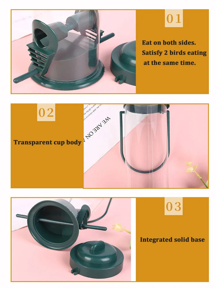 Pet Bird Feeder Food Dispenser Outdoor Hanging Multiple Holes Bird Feeder Small Bird Automatic Foot Feeding Tool Bird Supplies - Image 10