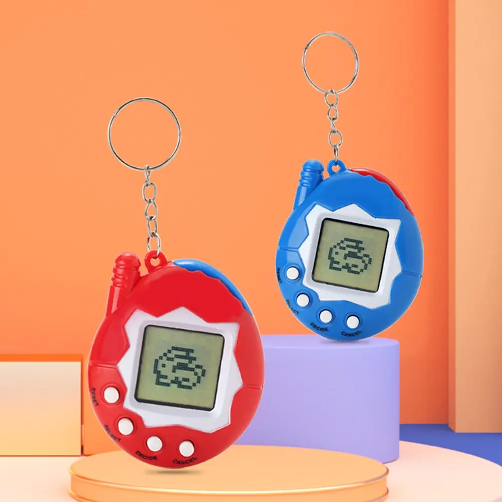 2 Pack Tamagotchi Style Virtual Pet - LCD Digital Pocket Game Keychain for Kids, Retro Mini Electronic Toy Gift - Image 3