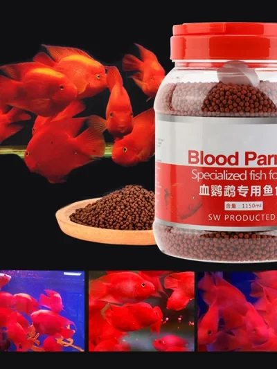 500g Blood Parrot Fish Food Snapper Float On Water Intense Red Enhancing Fast Coloring Snapper Fish Food Tropical Feed Supplies