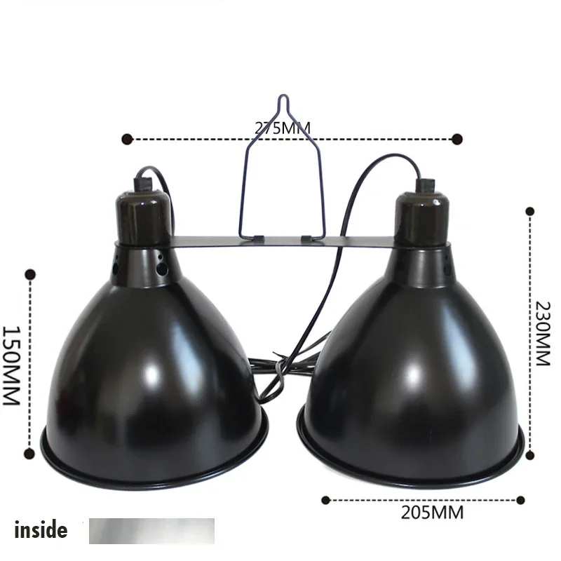 Reptile Glow Light Clamp Lamp 8.5 Inch Glow Reflector Dome Dual Reptile Heat Light Fixture For Glass Reptile Enclosure - Image 5