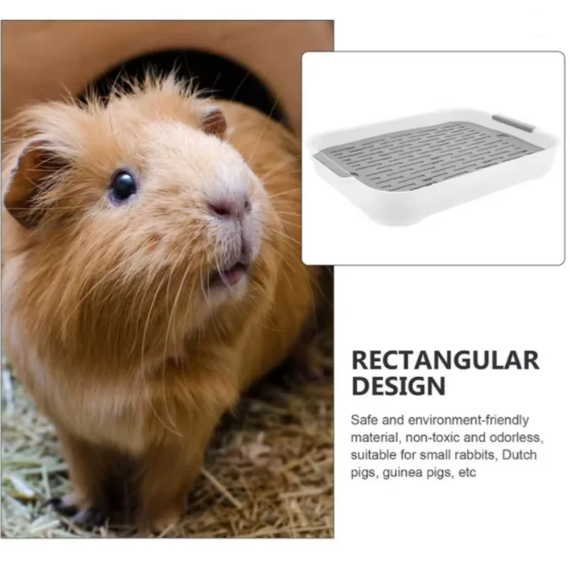 Rabbit Litter Box Small Pet Toilet Tray Bunnies Corner Toilet Box For Ferret Hamster Dragon Cat Guinea Pig Dutch Pig Supplies - Image 2