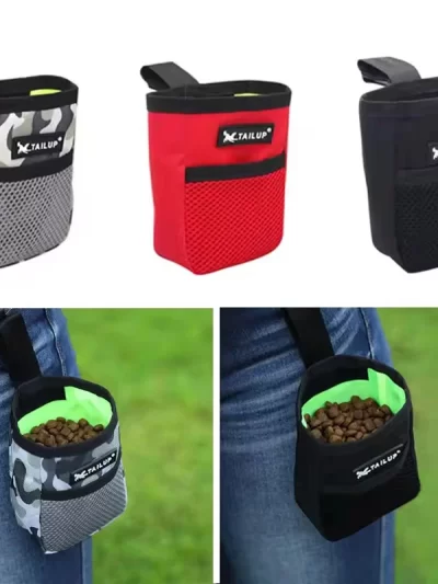 Pet Food Treat Bag Waist Pouch Dog Accessories For Dog Outdoor Training Snack Training Obedience Bag Pet Feed Pocket