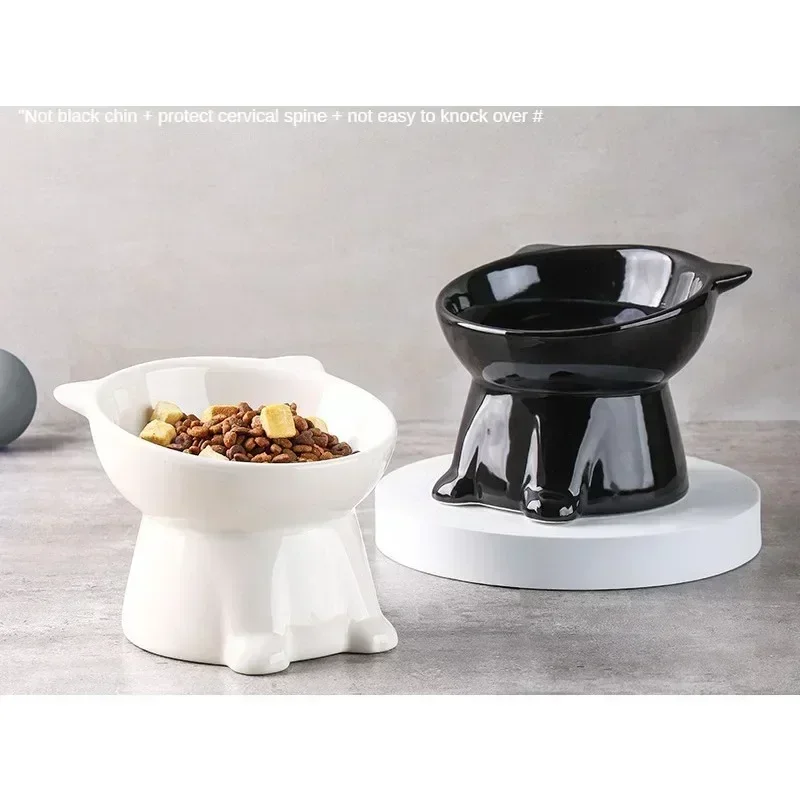 Black Cat Bowl Pet Bowl Pet Supplies Dog Macaron Color New Cat and Dog Universal Pet Bowl - Image 3