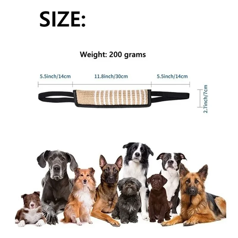 Interactive Pet Toys for Small and Large Dogs, Strong Handles, Jute Bite Pillow, Puppy Training Play Game, Durable Dog Tug Toy 2 - Image 7