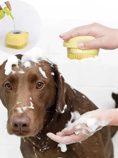 Dog Shampoo Brush Soft Silicone Pet Bath Massage Gloves Brush for Dog Cat Bathing Hair Pet Accessories